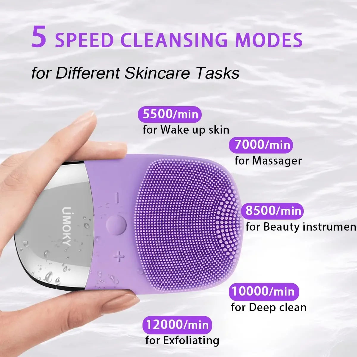 Electric Silicone Facial Cleansing Brush