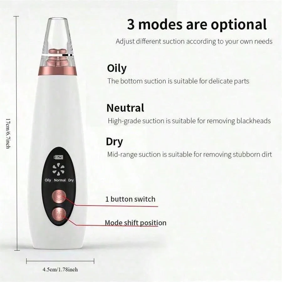 PoreVac | Electric Blackhead Remover – Extract Blackheads, Clean Pores & Reduce Acne