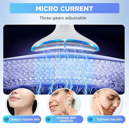 Microcurrent Neck Beauty Device  3 Massage Modes Face Lifting Firming Massage Neck Beauty Instrument Tighten Skin Care Tool