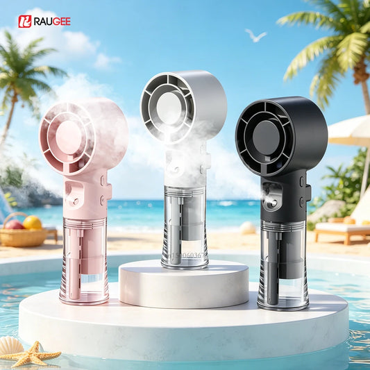 Portable Mini Humidifier Spray Fan Handheld Water Mist Fan Rechargeable Personal Hand Fan Small Water Spray Fan For Outdoor
