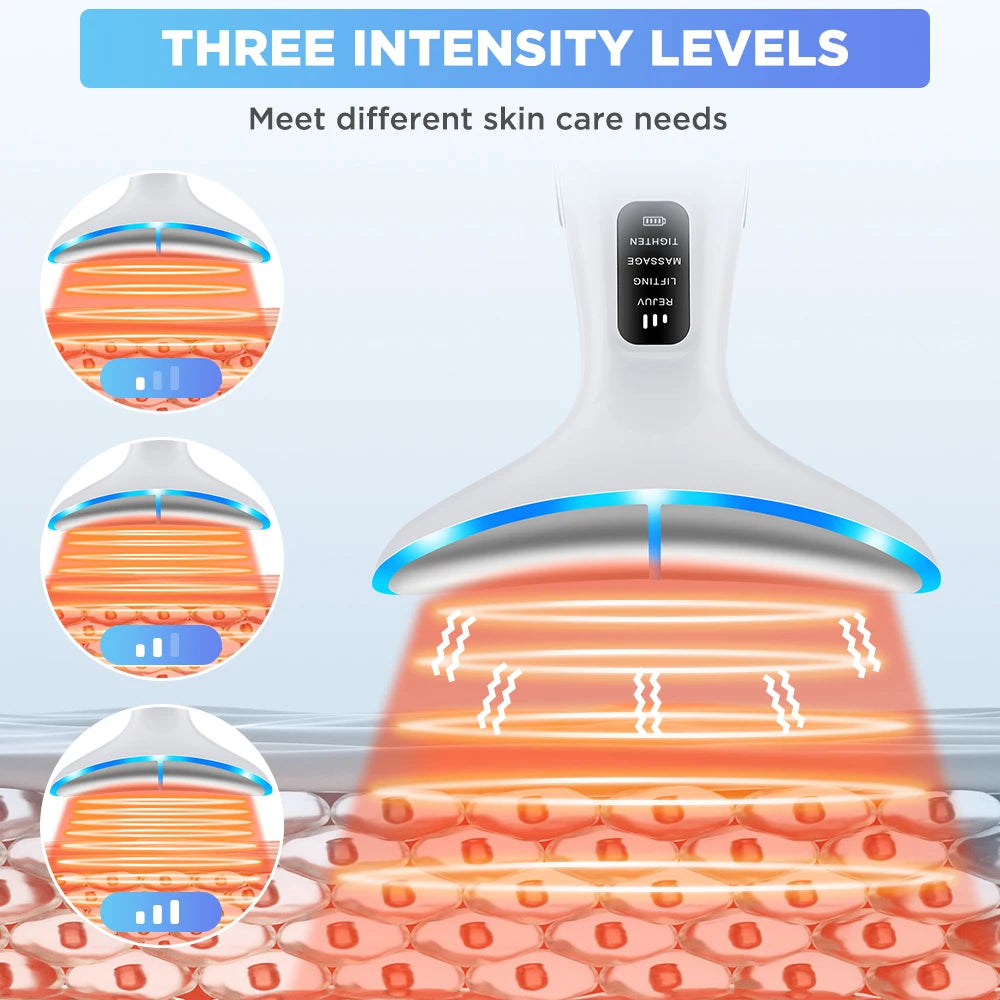 Microcurrent Neck Beauty Device  3 Massage Modes Face Lifting Firming Massage Neck Beauty Instrument Tighten Skin Care Tool